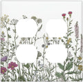 Vintage Herbs Wildflowers Plant Floral Outlet Covers 2 Gang Double Duplex Decorative Light Switch Covers Electrical Wallplates Socket Faceplate For Bed Room Home Decor