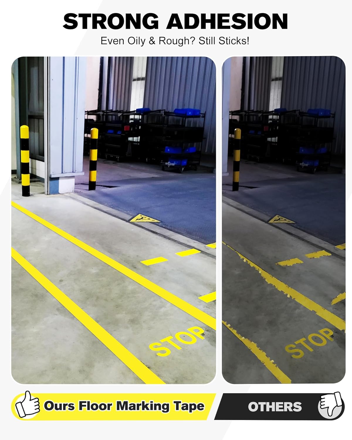 Avery Dennison Floor Marking Tape, 2 Inch x 108 Ft Yellow Caution Tape, 1 Rolls Heavy Duty Safety Tape for Indoor & Outdoor, High Adhesion & Durable | Warehouse, Factory, Parking, Retail