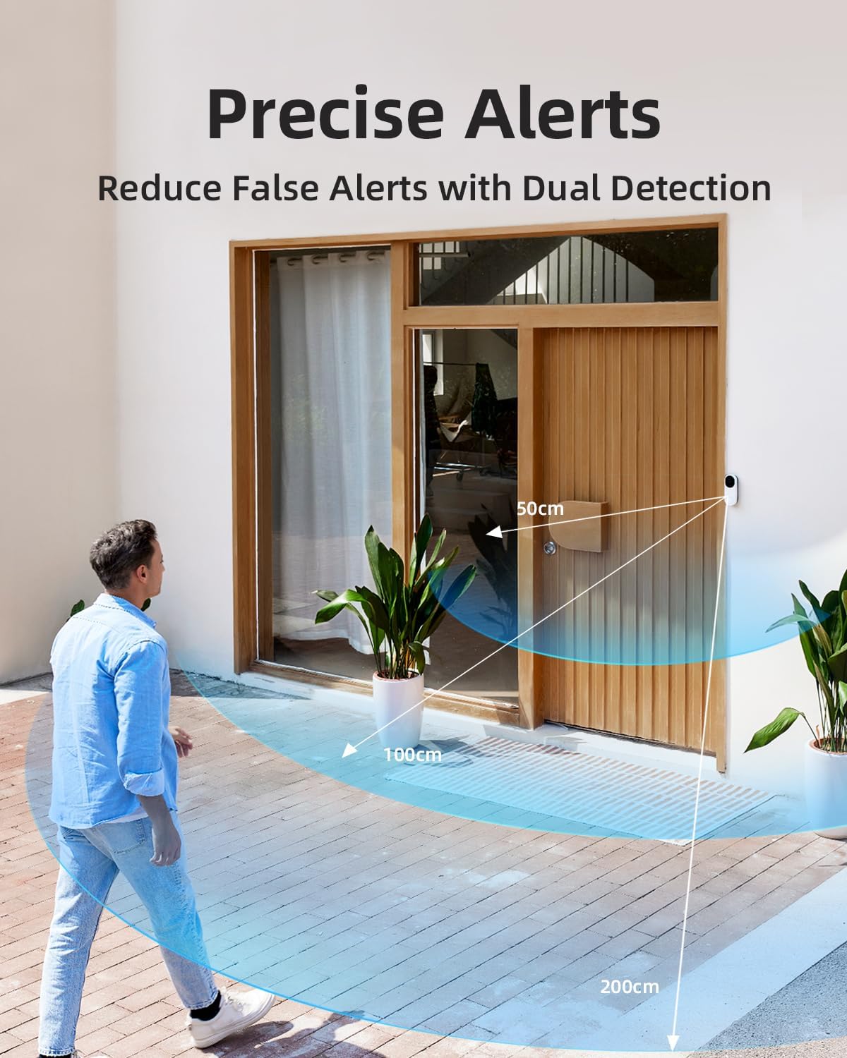 Noorio 3K Smart Video Doorbell Wireless, 5MP Battery-Powered Security Camera with Chime, 180-Day Battery Life, AI Package/Human Detection, 2-Way Talk, No Monthly Fee, Compatible with Alexa