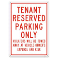 Brimar Tenant Reserved Parking Only Sign 10"x14" - Weatherproof Rust Free Aluminum Warning Sign for Private Property, Parking Lots, Driveways, Yards & Businesses"