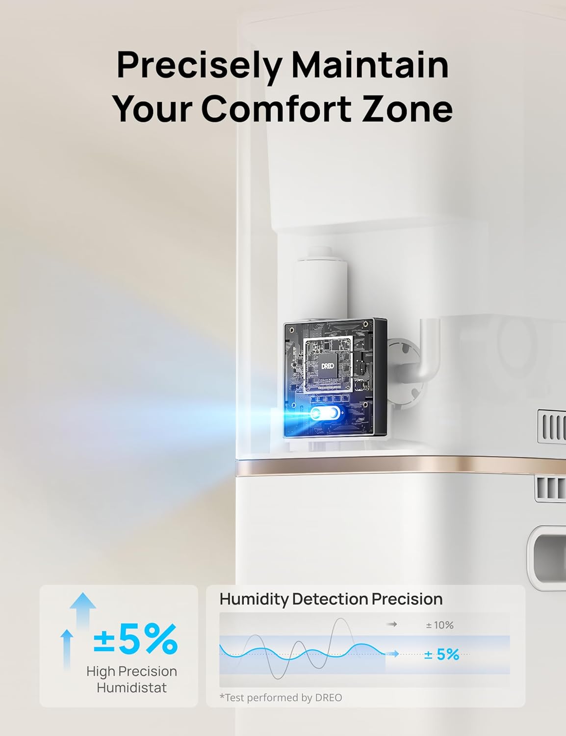 Dreo HM735S 11L Smart Humidifier Large Room 700 ft², 100H Cool Mist Air Humidifiers for Bedroom, Top-Fill Self-Cleaning Tank, 26dB, Auto Mode, Aroma Box, RGB Light, Remote & APP Control, Baby, White