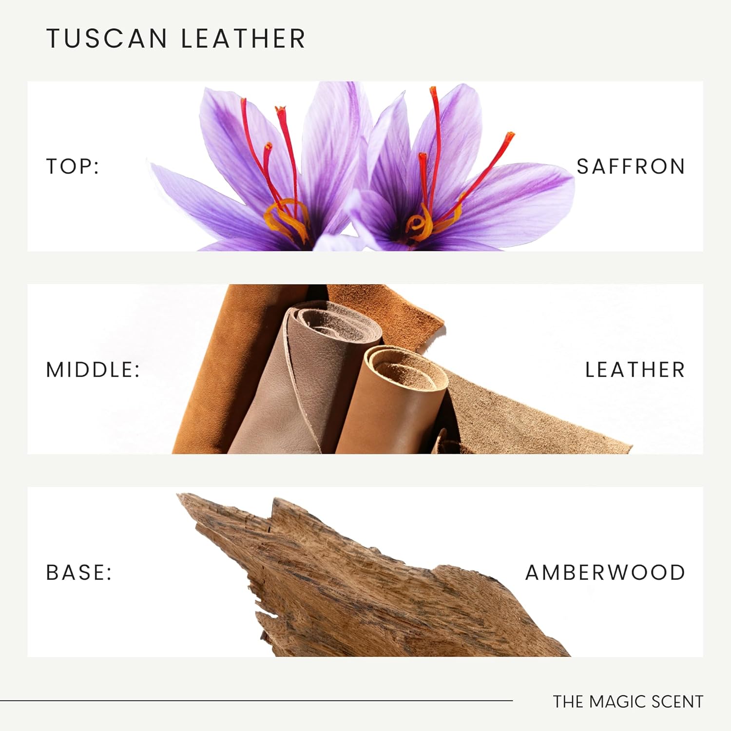 The Magic Scent Tuscan Leather Diffuser Oil - Hotel & Home Luxury Scents - Diffuser Oil Scents for Home Designed for Use in All Diffusers - 16.9 fl oz, 500 mL
