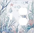 Wallplates Ocean Coral Seahorse Seashell Starfish 1 Toggle 1 Duplex Switch Plate Electrical Gfci Faceplate Decorative Light Switch Covers For Bathroom Home Decor
