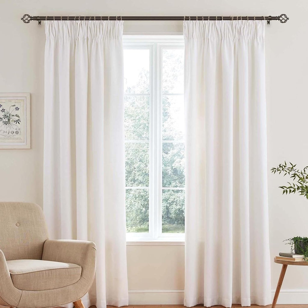 KAMANINA 2 Pack Curtain Rods 32 to 86 Inches (2.6-7.1ft), 3/4 Inch Curtain Rods for Windows Splicing Adjustable Single Drapery Rod with Twisted Cage Finial, for Indoor and Outdoor, Bronze
