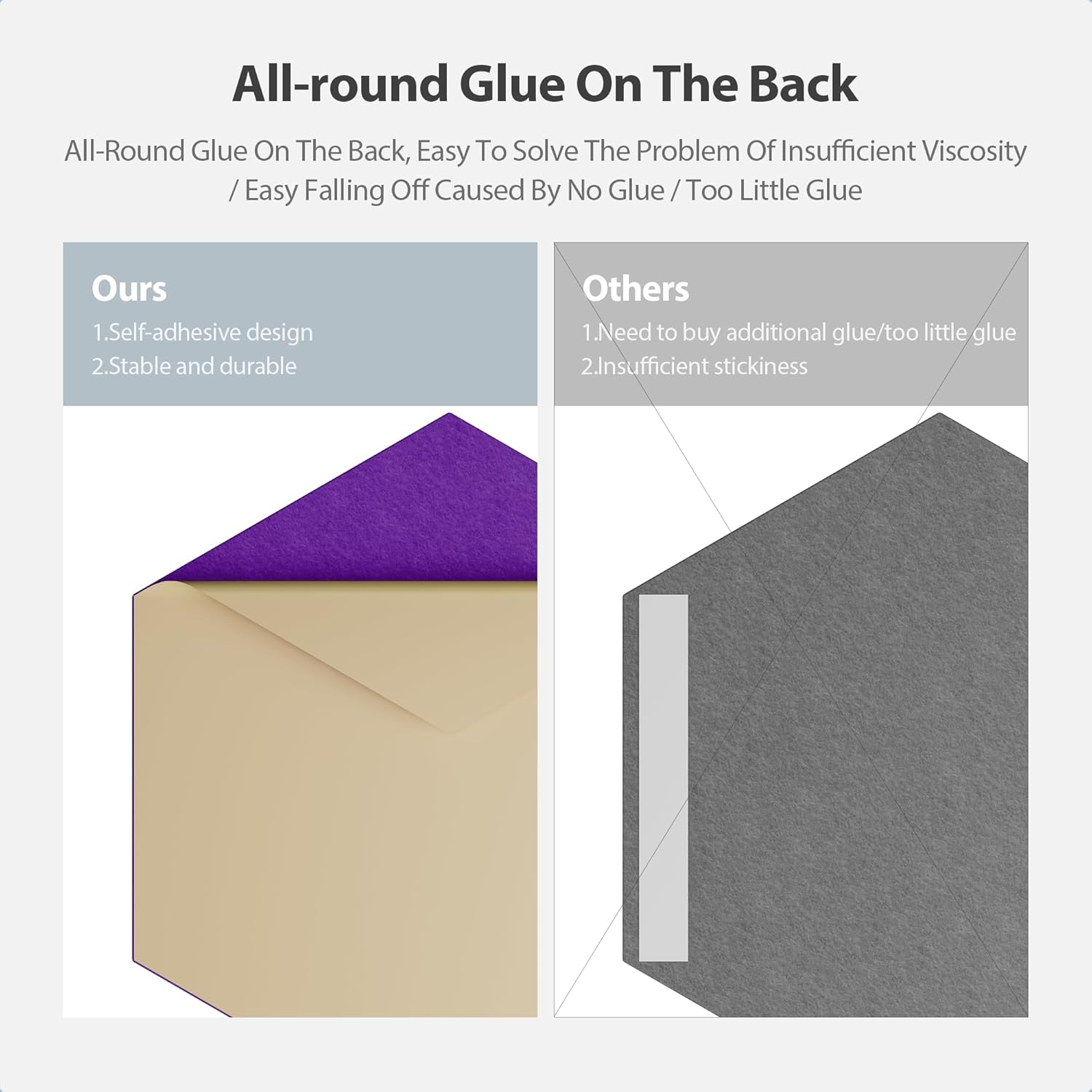12 Pack Acoustic Panels Self Adhesive Sound Proof Foam, High Density Sound Acoustic Panel, 12X10.23X0.4 Inch Hexagon Panels in Home, Office, Reccording Room, Studio,and more(Violet)