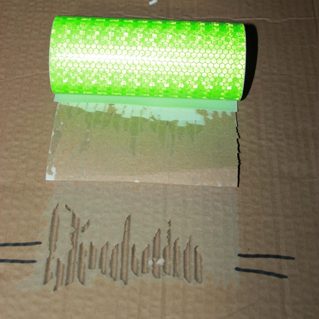 Green Reflective Tape Outdoor Waterproof 4 inch, High Visibility Warning Industrial Marking Tape, Safety Stickers (11 feet)