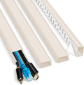 62.8in Cable Cover Wall, Beige Wire Cover for Wall, Paintable Cord Cover Wall Kit, Cord Hiders for TV on Wall, Hide Cords Wall Mounted TV - Cord Concealer Cable Channel 4xL15.7in W0.98in H0.5in