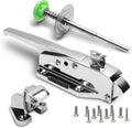 New Upgraded Walk in Cooler Door Handle, Walk in Cooler Door Closer Complete Latch Kit, Freezer Doors Handle, Offset -1/8 in to 1/4 in(Flush) and 5.9" Solid Metal Interior Release Handle