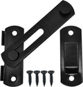 2 Set 4" Gate Latches Safety Door Lock for Barn Door, Heavy Duty Stainless Steel Farm Flip Gate Latch,Black