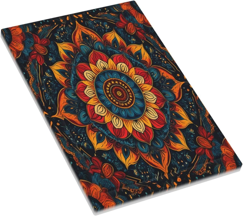 Boho Colorful Mandala 1-Gang No Device Blank Wallplate Electrical Light Switch Covers Decorative Receptacle Face Plate Cover for Bathroom 5 X 3 IN