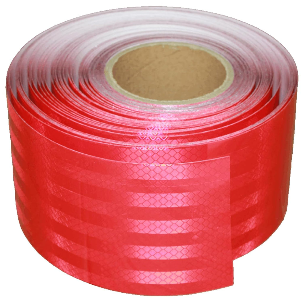 Non Fading Red Reflective Tape Outdoor Waterproof 4 inch Wide, High Visibility Warning Industrial Marking Tape, Safety Stickers (168 feet)