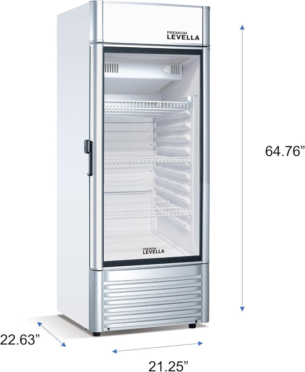 Single Door Beverage Cooler - 6.5 cu ft - Silver by Premium Levella