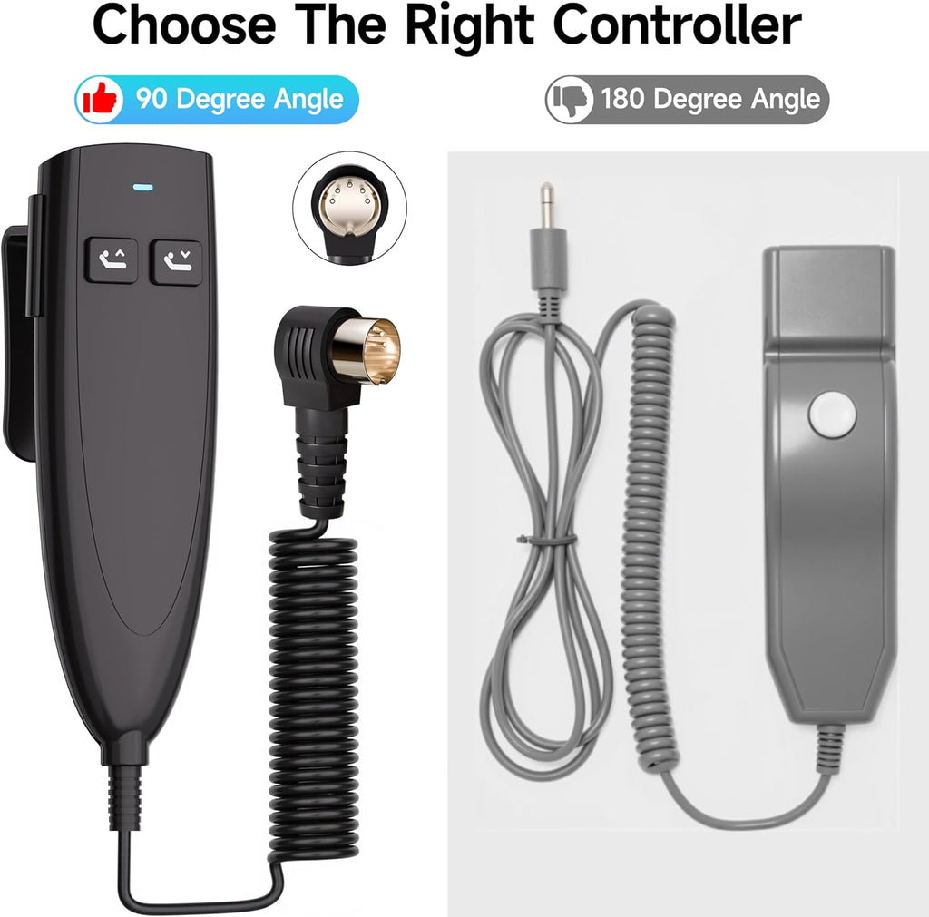 Okin 2 Button Adjustable Bed Remote 5 Pin Wired Adjustable Bed Remote Control Replacement Parts, HS.13.02.19