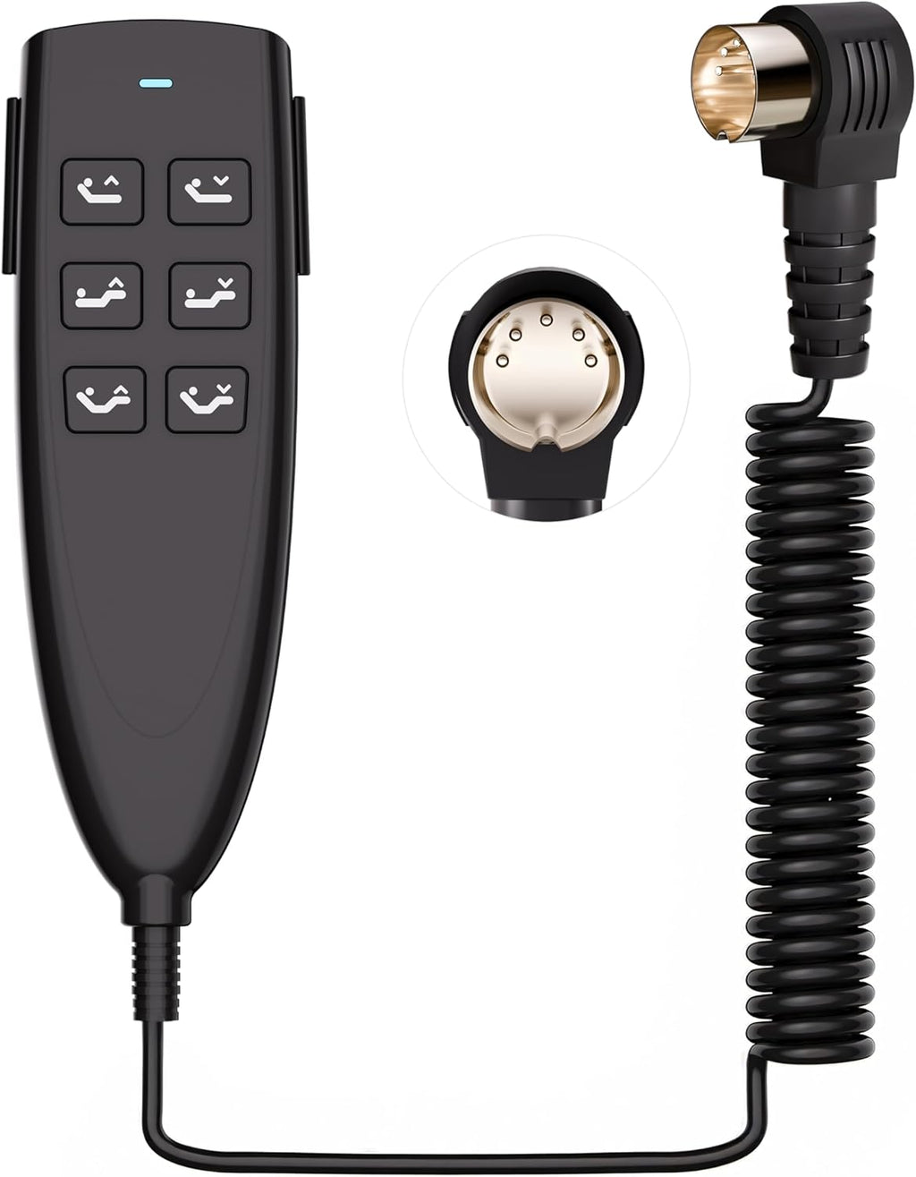 Okin 6 Button Adjustable Bed Remote 5 Pin Wired Adjustable Bed Remote Control Replacement Parts, HS.13.06.17