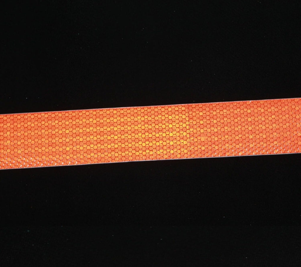 Orange Reflective Tape Outdoor Waterproof 1 inch Wide, High Visibility Industrial Marking Tape, Safety Adhesive Stickers (68 feet,5 Rolls)