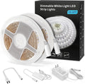 MYPLUS 50FT White LED Strip Lights, Dimmable LED Tape Light 6500K Bright Daylight White, Flexible Under Cabinet Lights with 900 LEDs and UL Listed Safety Power Supply for Room,Kitchen and décor