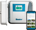 Hunter Hydrawise HPC400 Smart WiFi Irrigation Controller for Lawns and Gardens, 4 Zone, Expandable to 16 Zones, Weather Based, App Controlled Sprinkler System