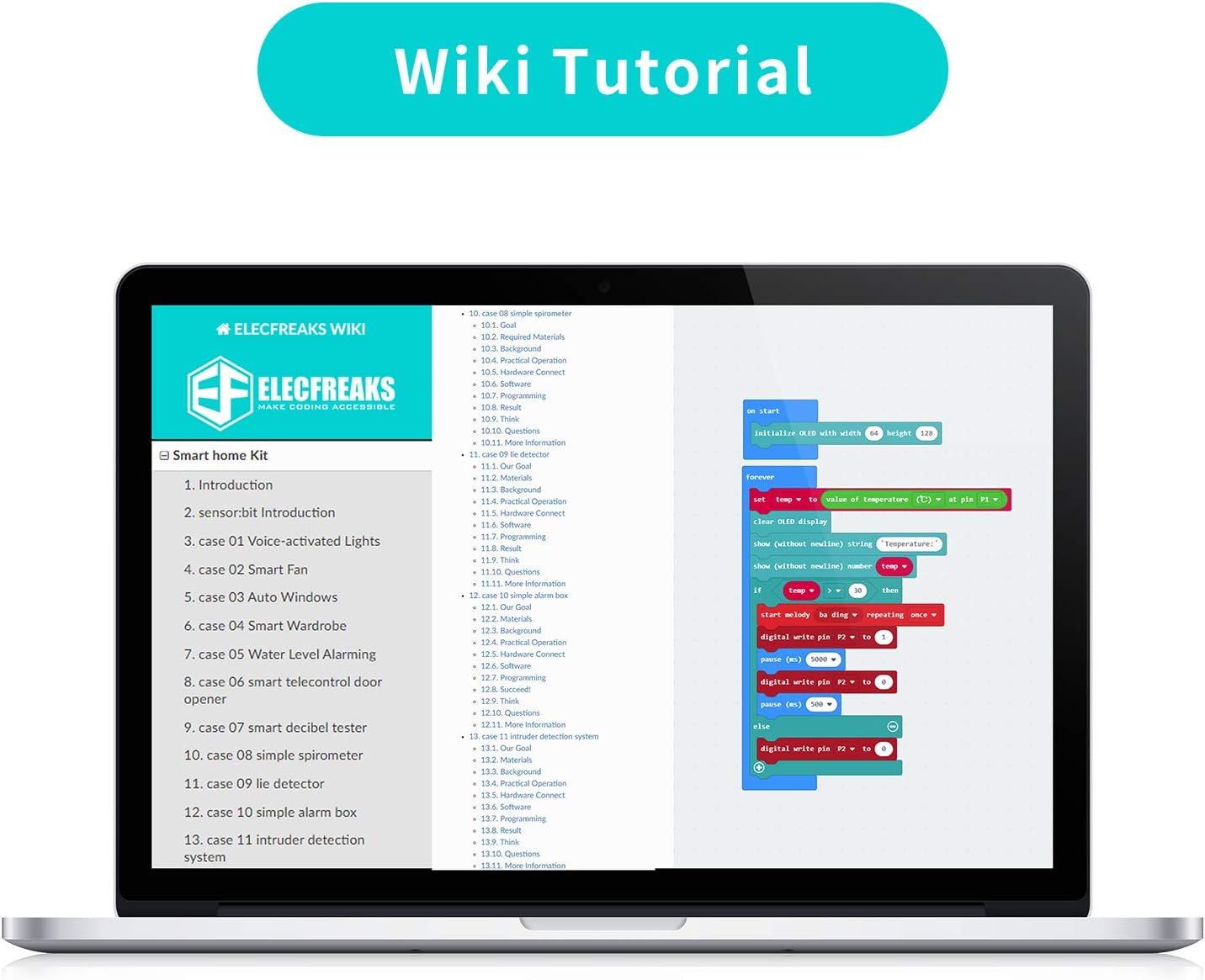 ELECFREAKS microbit Smart Home Kit Micro:bit Sensor Starter Kit Octopus Series Sensor, DIY Programming kit with Basic Coding Electronics Modules and Wiki Tutorial(Without Micro:bit)