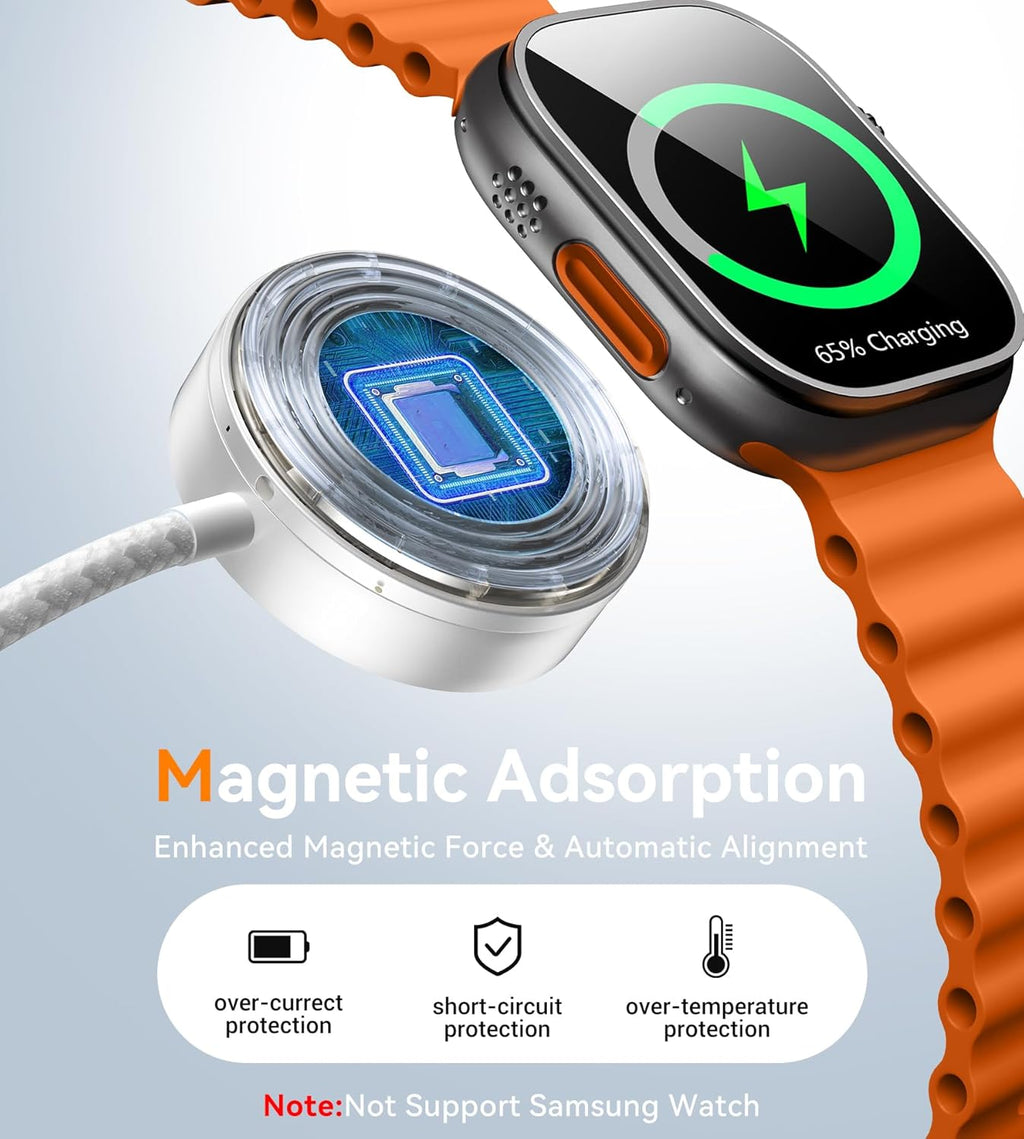 Temdan 2Pack for Apple Watch Charger, 3 in 2 Multi Charging Cable, iPhone Charger, USB A/Type C/Lightning Cable, Portable Travel Essentials Designed for iWatch Ultra/SE/11-1 & iPhone 17-12/ iPad-5Ft