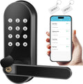 Keyless Entry Keypad Smart Door Lock with Handle & Knob – Digital Deadbolt for Front, Bedroom, Office & Interior Doors, App Control for Airbnb, Guests & Kids, Easy DIY Install (No Fingerprint)