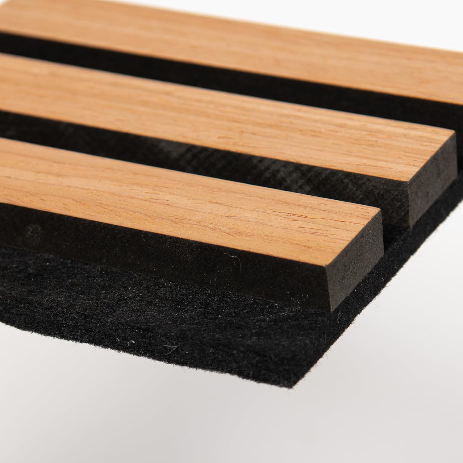 Sample Wood Salt Acoustic Wall Panels, Soundproof Wooden Wall Panels, 3D Fluted Sound Absorbing Panel, Brown, Sample Pack