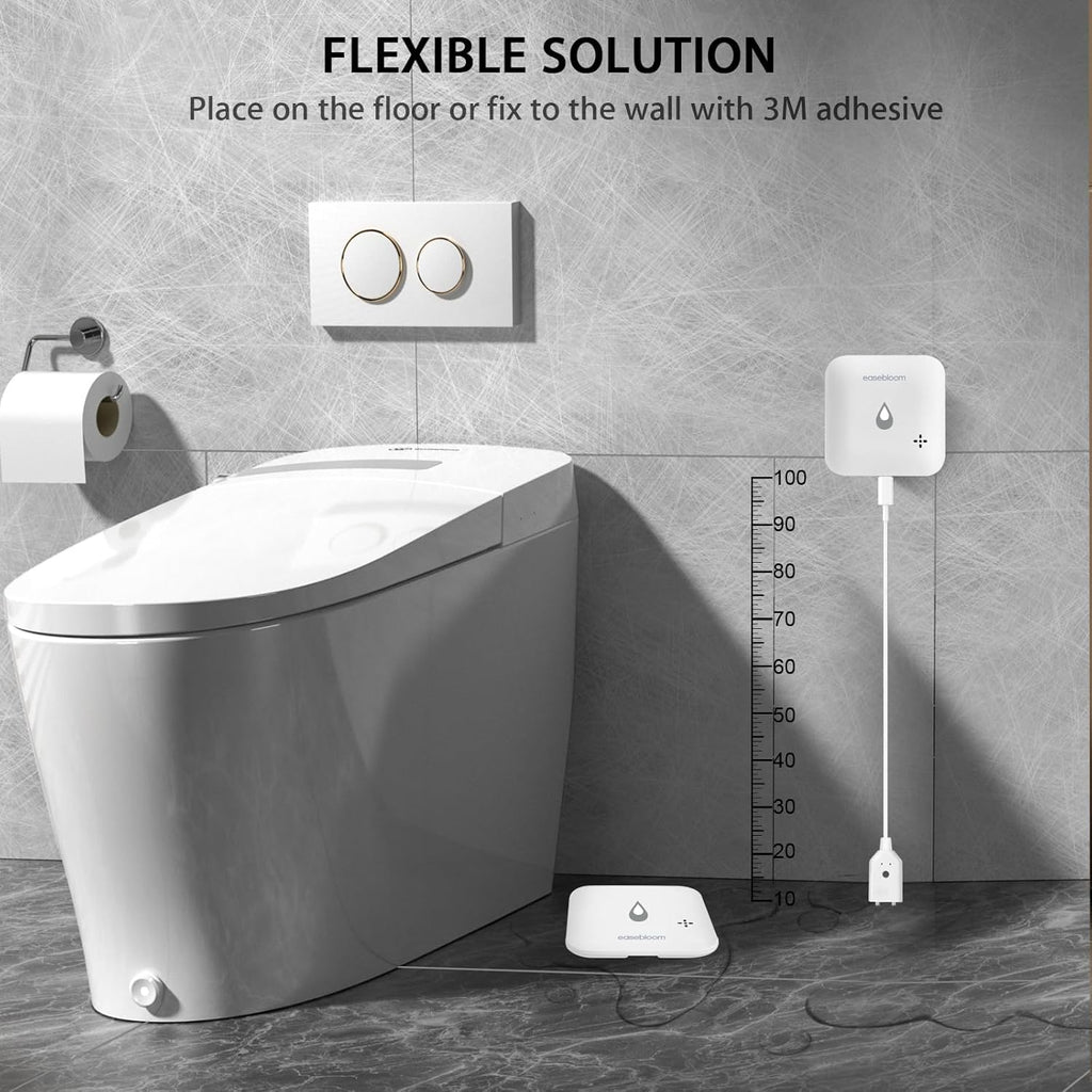 Water Leak & Level Detector 2-in-1 (3 Pack) - 90dB Alarm with Instant App Alerts, IP66 Waterproof, Water Leak Detector for Home with 1m (3.28ft) Sensing Cable(Support 2.4G)