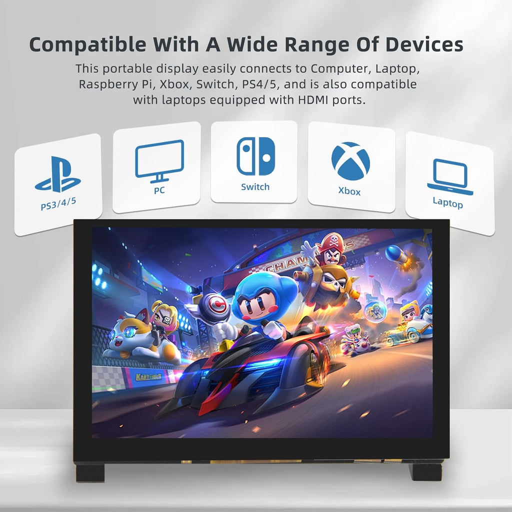 5 Inch HDMI Monitor 1024x600 LCD Touch Screen Display Mini Small Monitor for Raspberry Pi 5/4/3/2/B/B+, BB Black, Win 11/10/8/7
