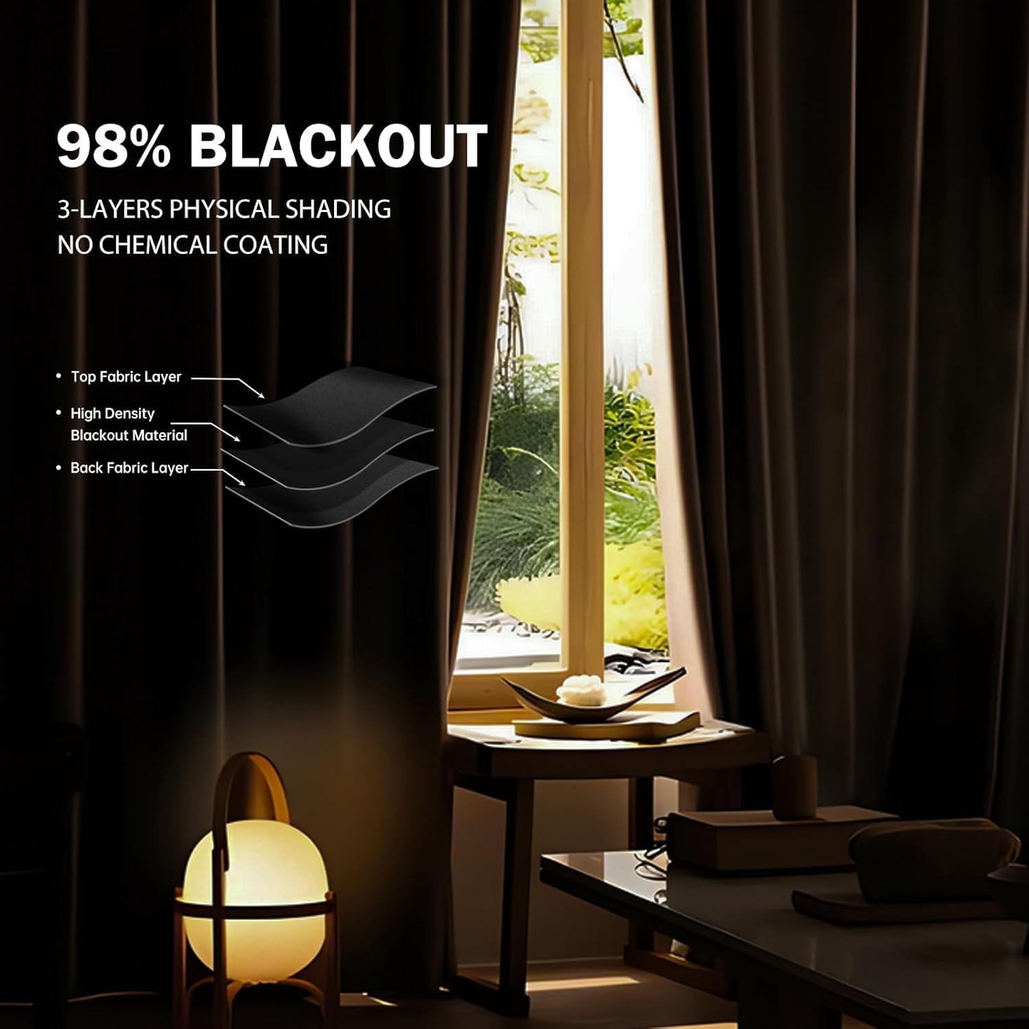 Room Divider Ceiling Mounted Curtains Track Sets Extra Wide Blackout Curtain Flexible Tracks for Bedroom Privacy Partition Separator, 1 Panel Black Drape and White Rail, W8.3 x H10ft