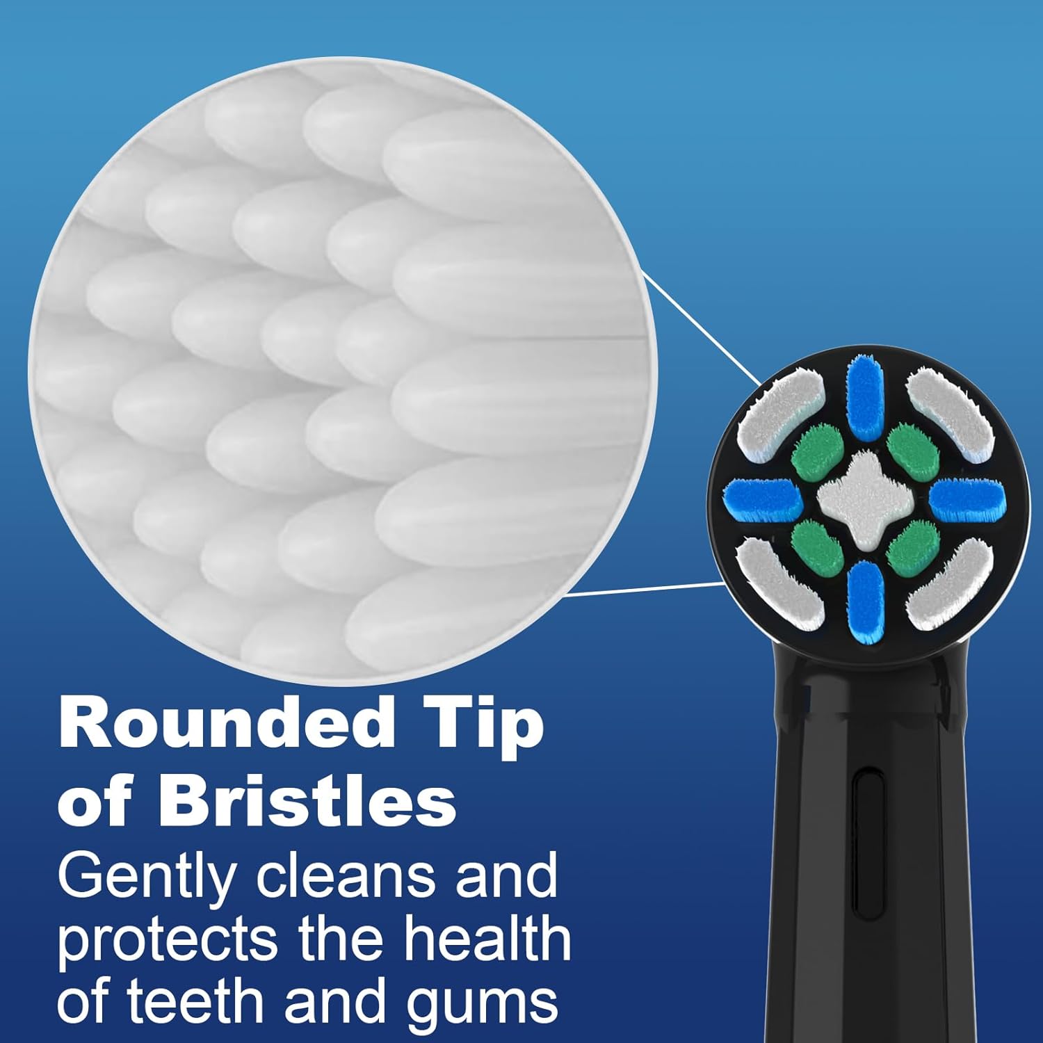 8 Pack Smart Cleaning IO Replacement Heads Compatible with Oral B iO 2 3 4 5 6 7 8 9 10 Series Electric Toothbrush, Brush Heads Compatible with Oral B iO Electric Handles Black
