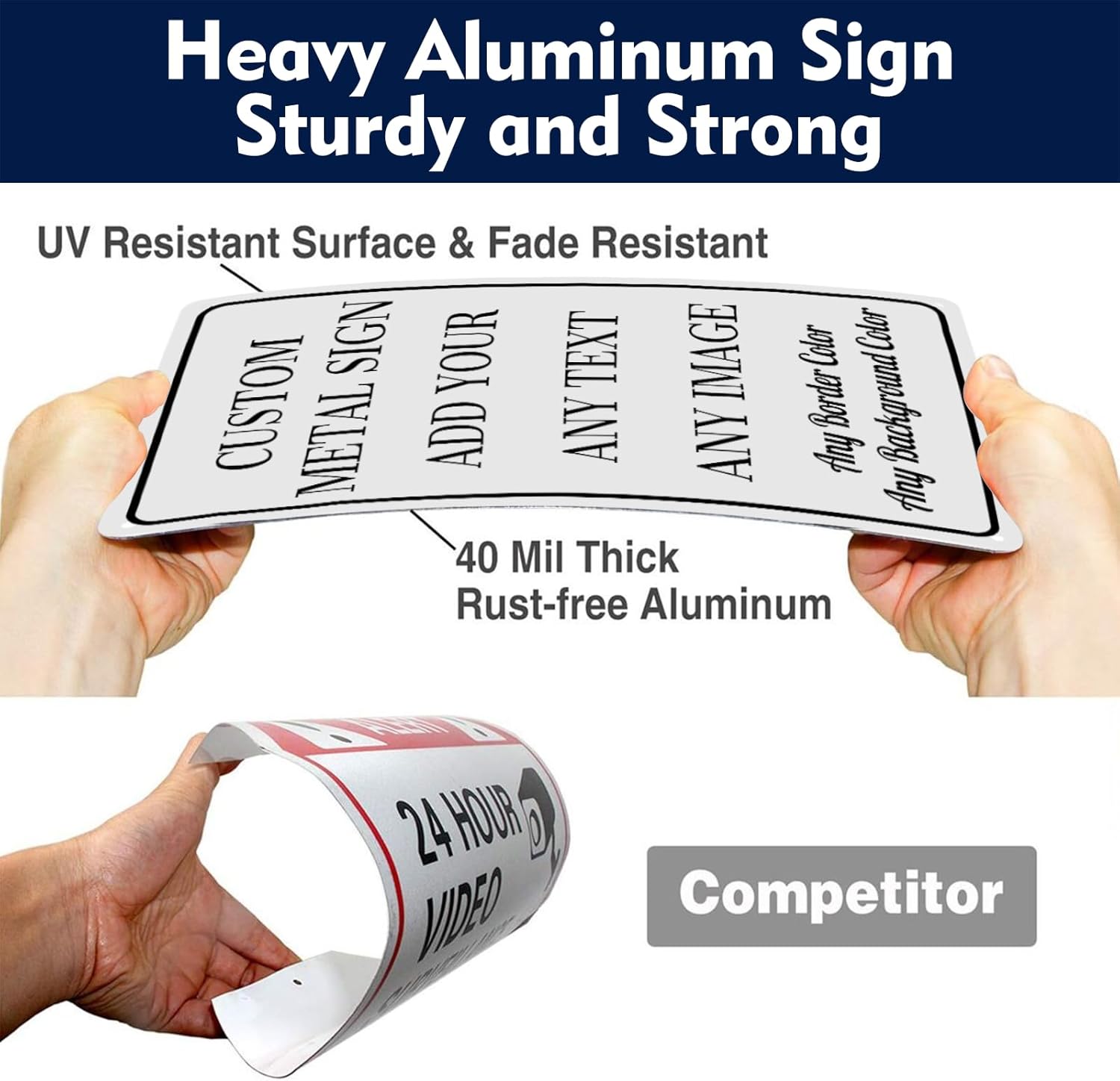 Custom Signs Outdoor Metal - 12 x 8 Personalized Aluminum Rust-Proof Entrance Garden Hazard Intersection Parking Signs, Decorative Sign (Style 03)