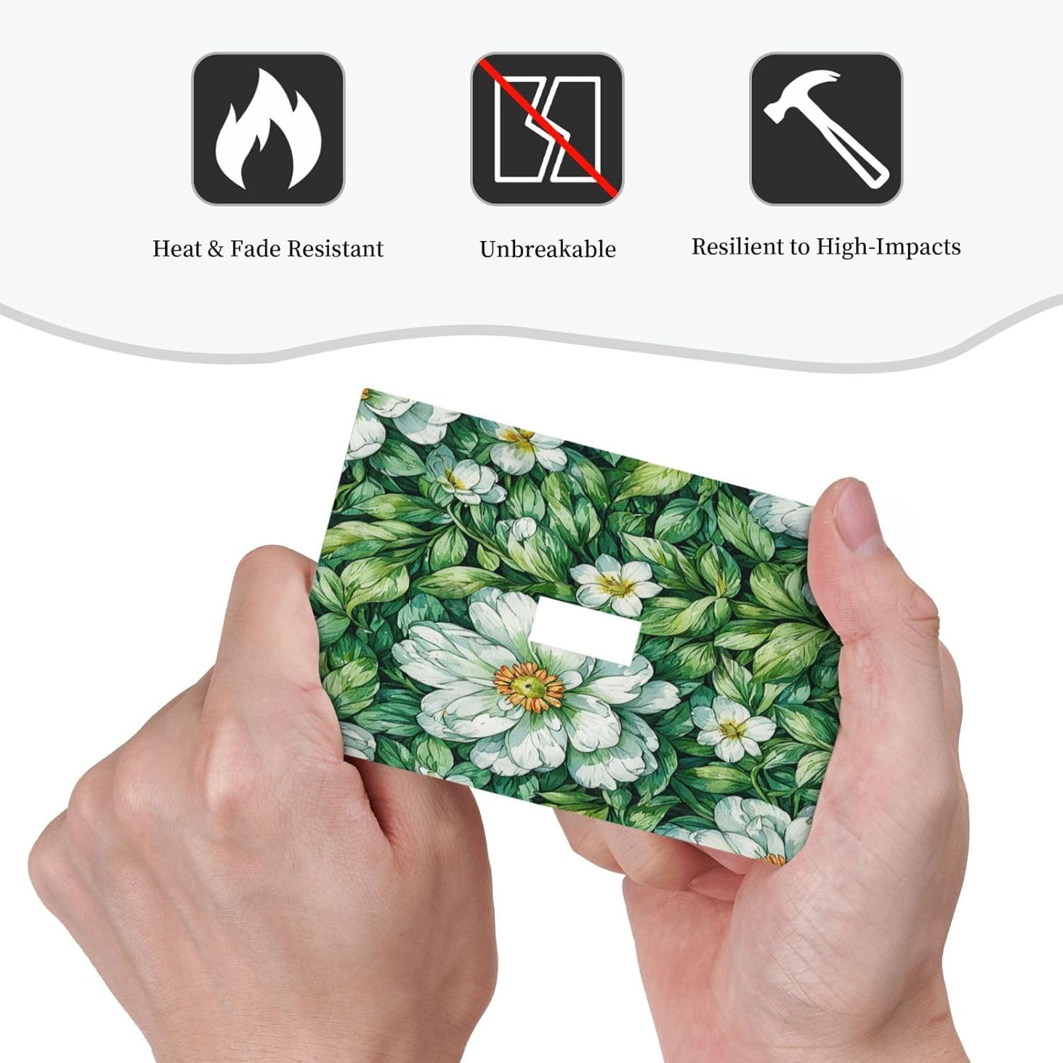 Vintage Floral White Flowers Green Plants Leaves Decorative Light Switch Cover 1 Gang Single Toggle Decorator Outlet Wall Plate Device Electrical Faceplate Switchplates for Bedroom Bathroom