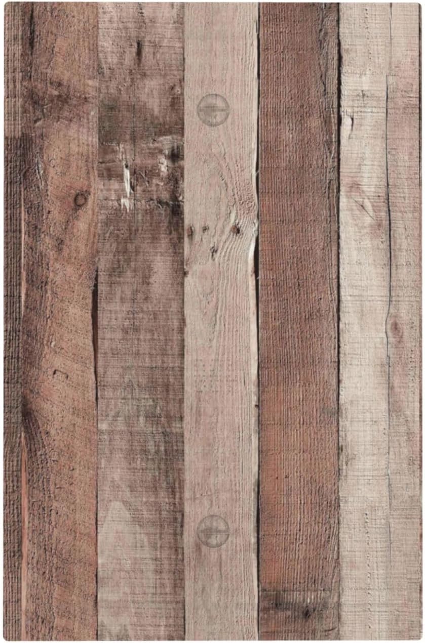Light Switch Cover Plate Retro Wood Brown Farmhouse Barn Wooden 1 Gang No Device Blank Electrical Wall Plates Faceplate Decorative Switch Plate for Farmhouse Cabin Decor