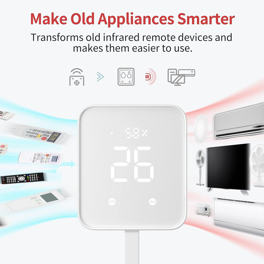SwitchBot Wi-Fi Humidity Sensor 4 Pack with Hub 2 (Matter Enabled), IP65 Indoor Outdoor Thermometer Wireless, Humidity/Temperature/Dewpoint/VPD Sensor with Smart Alerts, Compatible with Alexa