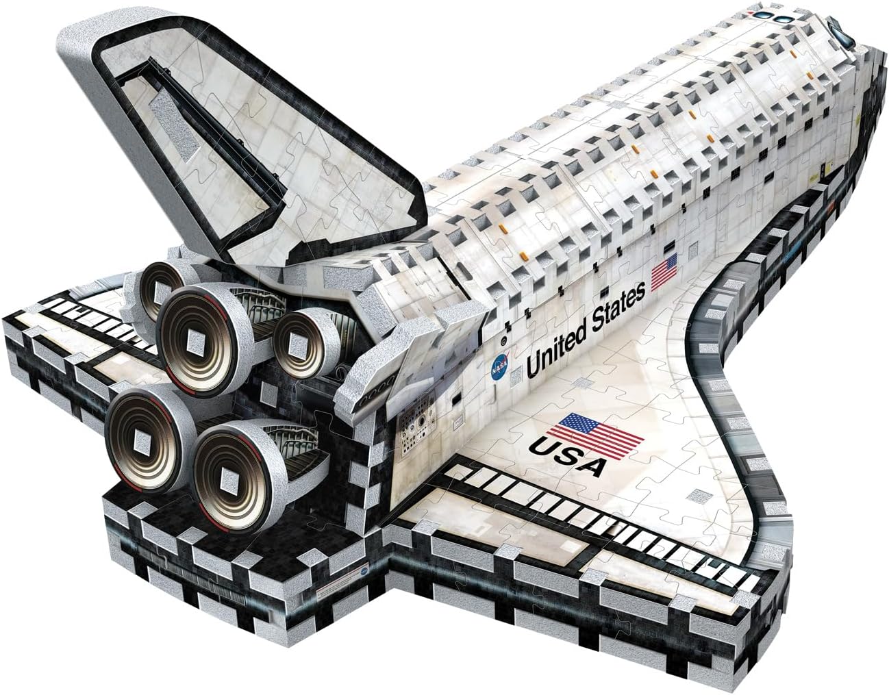 Wrebbit3D Space Shuttle Orbiter 3D Puzzle | 435 Jigsaw Puzzle Pieces | Build a Space Exploration Vehicle and Discover New Worlds