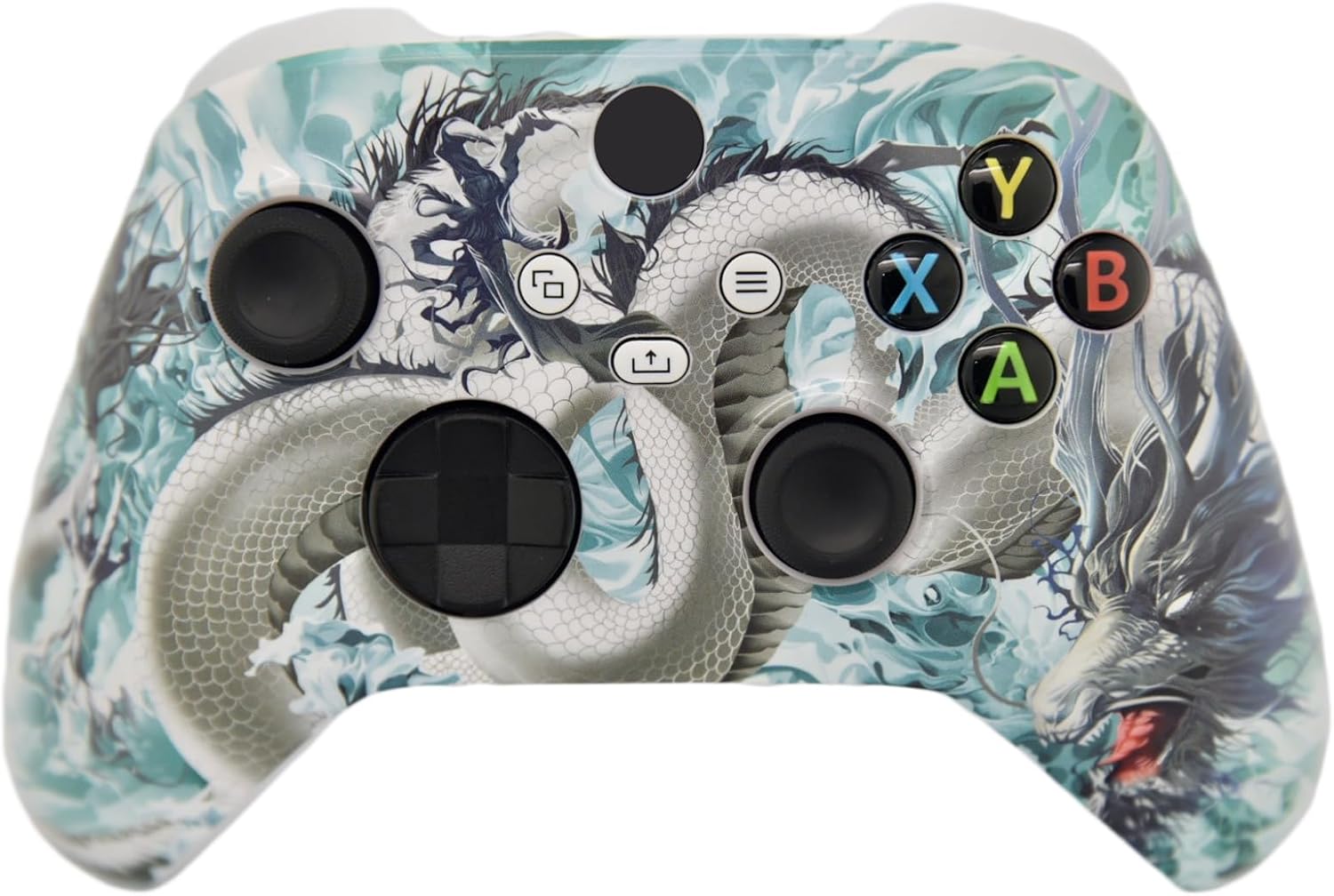 ProControllers LLC Hand Airbrushed Fade Custom Controller Compatible with Xbox Series X/S & Xbox One (Series X/S White Dragon)