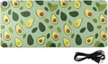 Heated Desk Pad Mouse Pad 31.5x13 Inch PU Leather Desk Mat with 3 Heat Levels Large Mouse Gaming Computer Laptop Mat Green Cute Avocado and Leaves