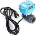 U.S. Solid 3/4” PVC Motorized Ball Valve - Plastic Electrical, US Plug, IP 67, Manual Override, 2 Wire Auto Return, AC 110~230V, Normally Closed