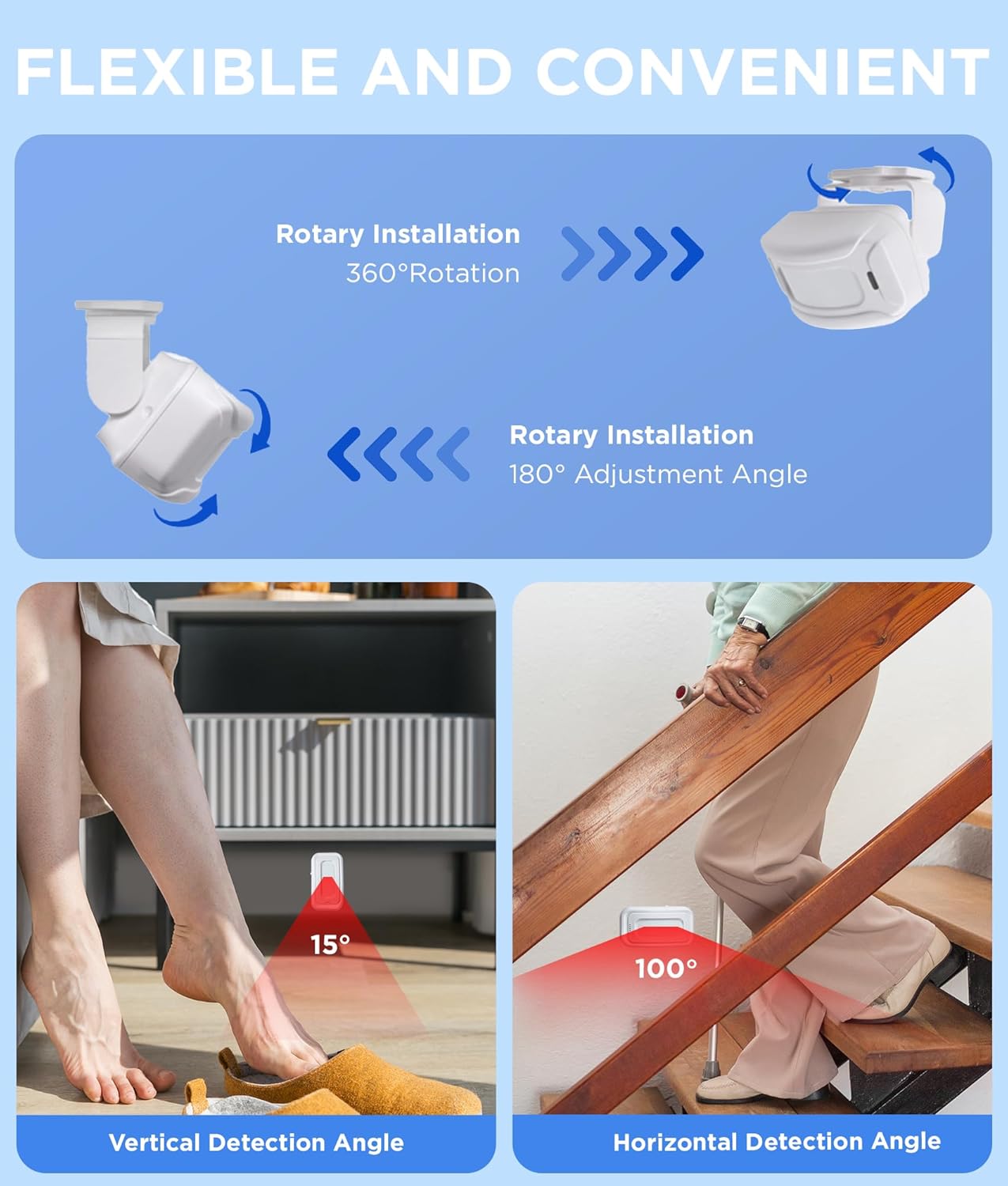 Newly Upgraded 2025 Bed Alarm for Elderly Dementia Patients - Wireless Bed Alarm & Caregiver Pager with Fall Detection (1 Sensor + 1 Receiver + 1 Pager)