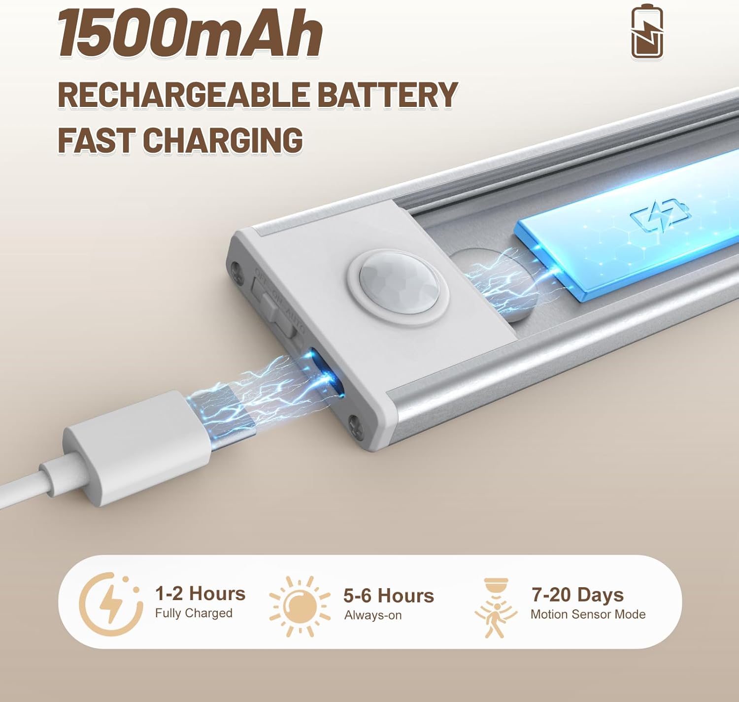 6 Pack Under Cabinet Lighting Wireless, 32 LED Rechargeable Battery Motion Sensor Light Indoor, Stick On Magnetic Closet Lights, Under Counter Lights for Kitchen, Stairs, Warm 8 in