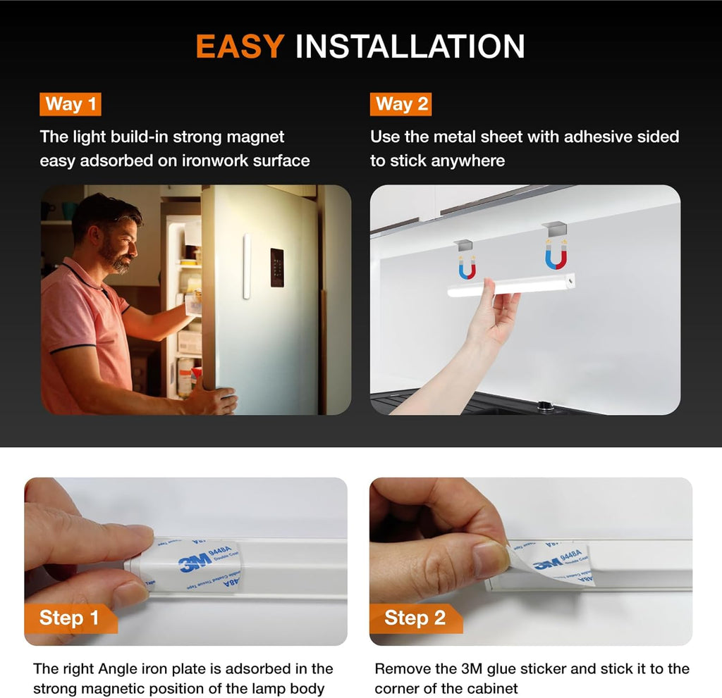 Under Cabinet Lights Remote Control, Magnetic Dimmable Closet Lights,USB Rechargeable Wireless LED Shop Light,Ceiling and Under Counter Lights for Kitchen,Wardrobe,Shelf(20CM,White)