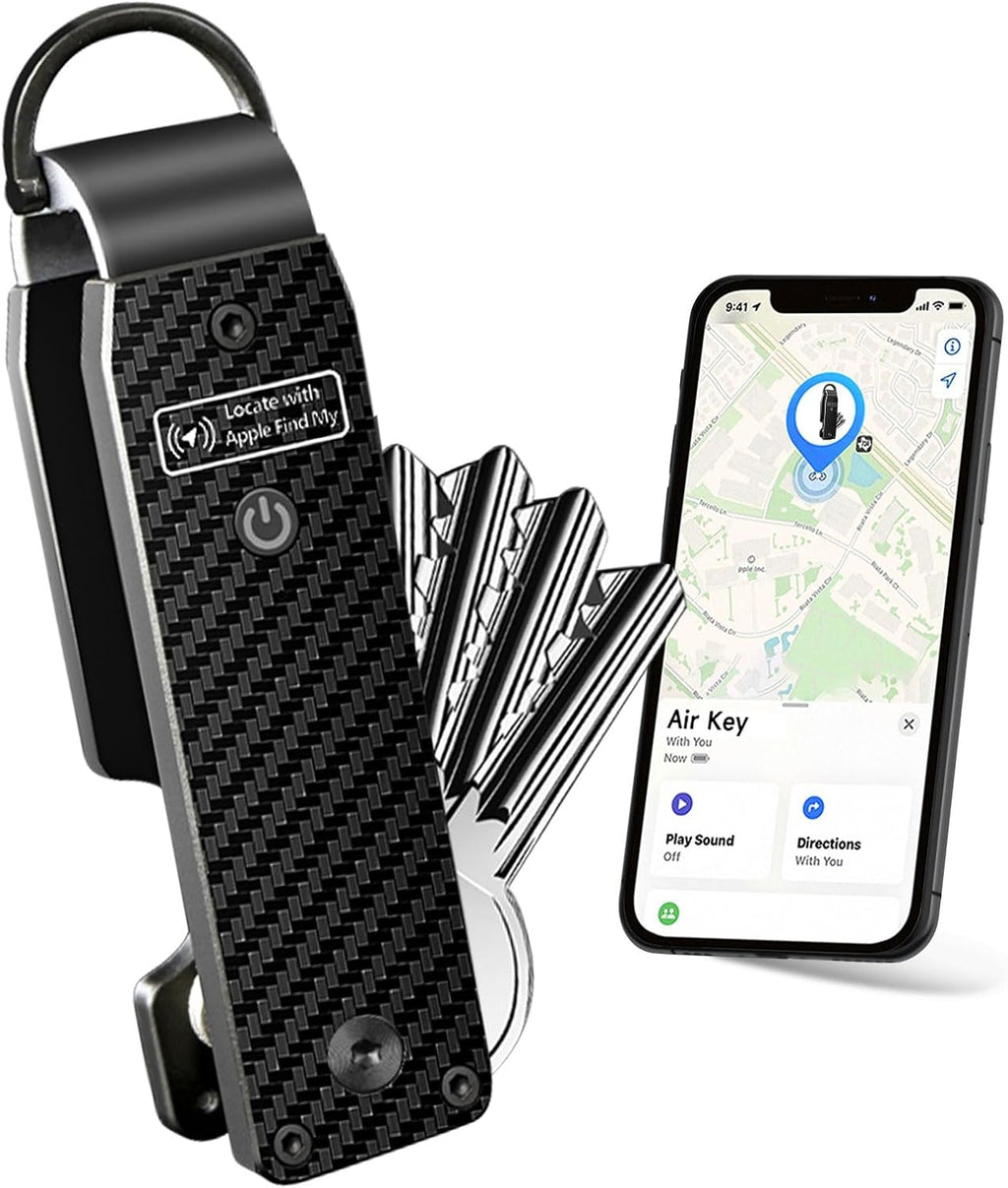 Key Organizer Men's Keychains with Smart Tracker, Key Finder, Compact Key Holder -Minimalist Key Case Metal Car Key Chain