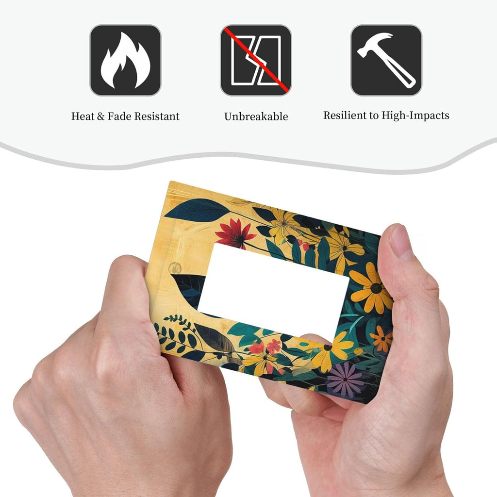 Outlet Covers Abstract Minimalist Floral Botanical Boho Flower 1 Gang Wall Plates Single Rocker Light Switch Covers Decorative Switch Plates Electrical GFCI Panel Covers for Home Office Decor 5 X 3 IN