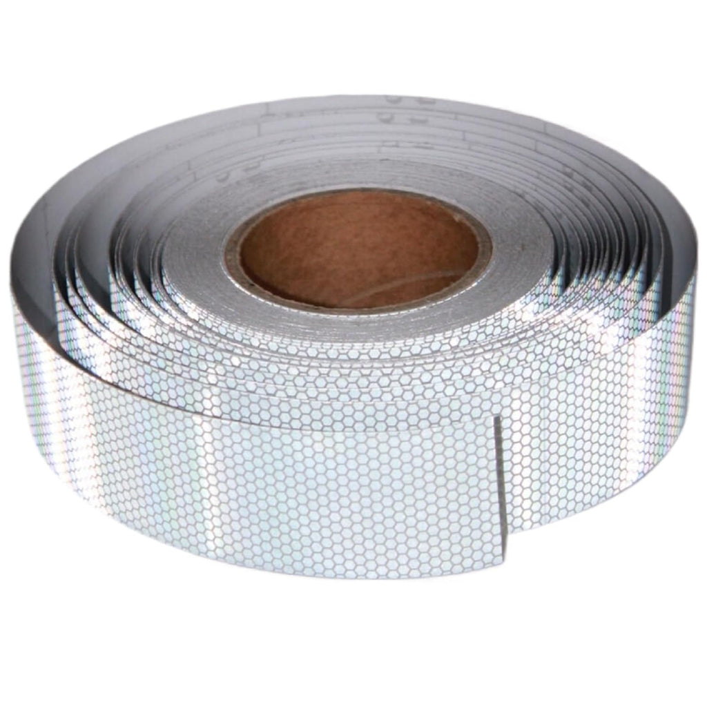 Non Fading Silver Reflective Tape 2 inch Wide, Outdoor Waterproof Safety Adhesive Stickers, High Visibility Industrial Marking Tape (168 feet)