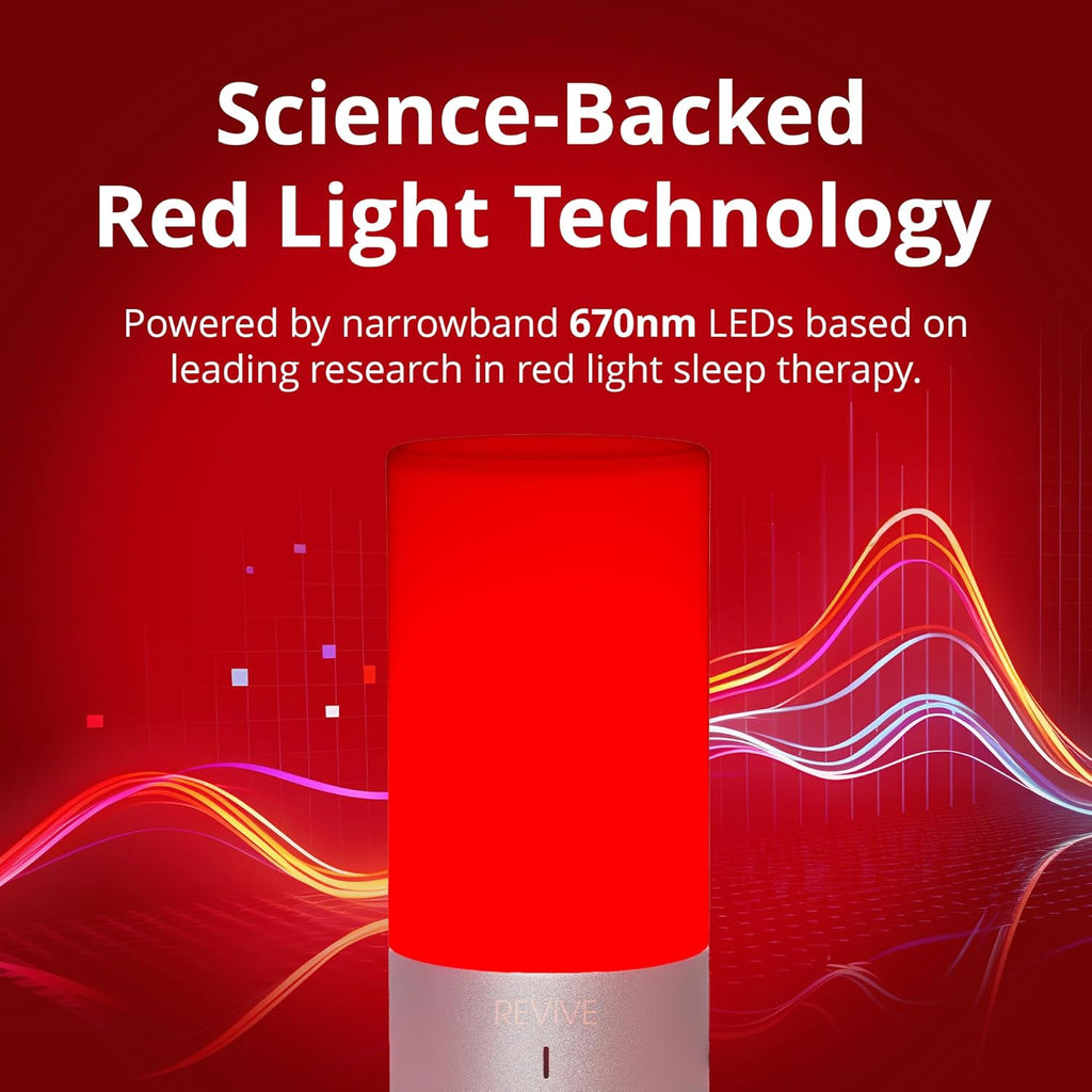 Revive - 670nm Red Lamp by Gamma - Sleep Light - Melatonin Promoting Natural Sleep Aid, Bedroom & Nursery Nightlight