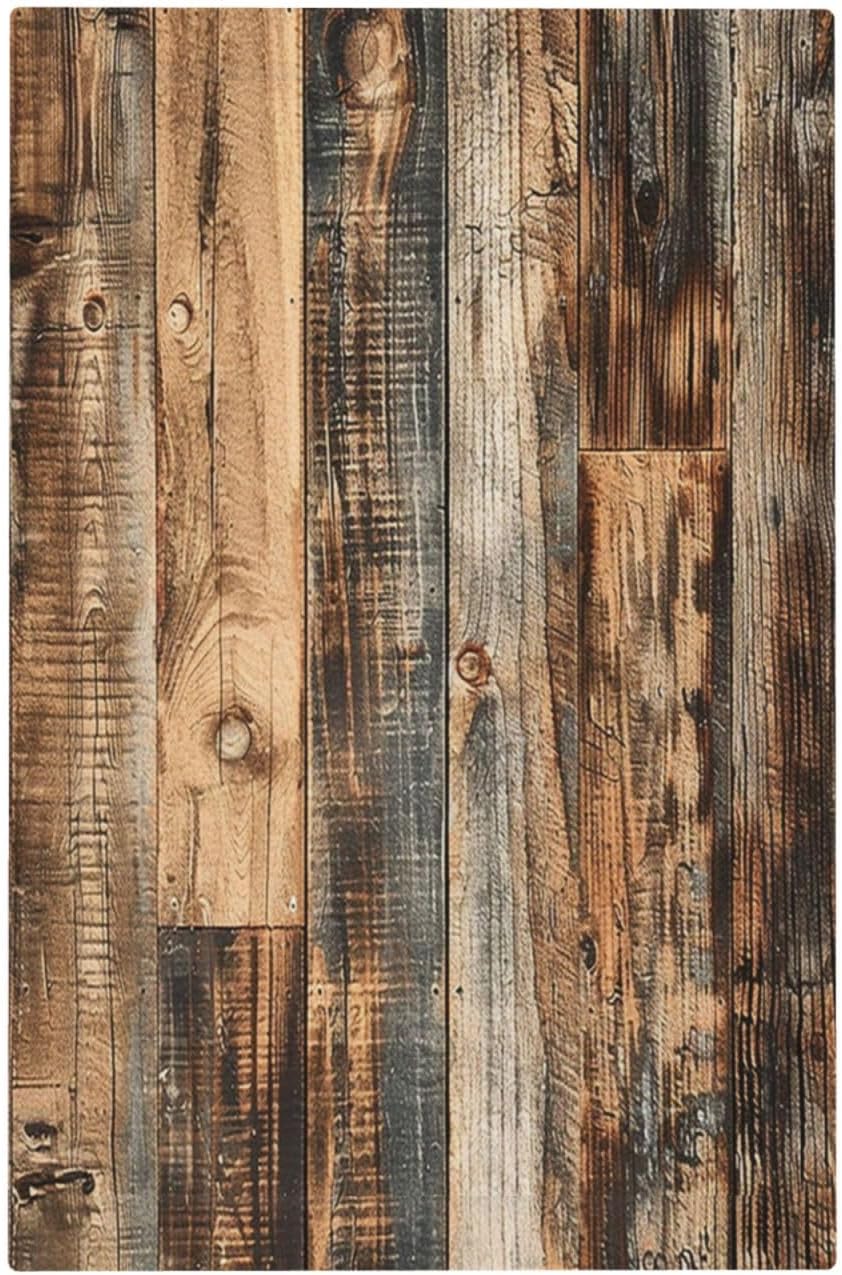 Light Switch Cover Plate Rustic Brown Wood Pattern Splice Plank 1 Gang No Device Blank Electrical Wall Plates Faceplate Decorative Switch Plate For Farmhouse Cabin Decor