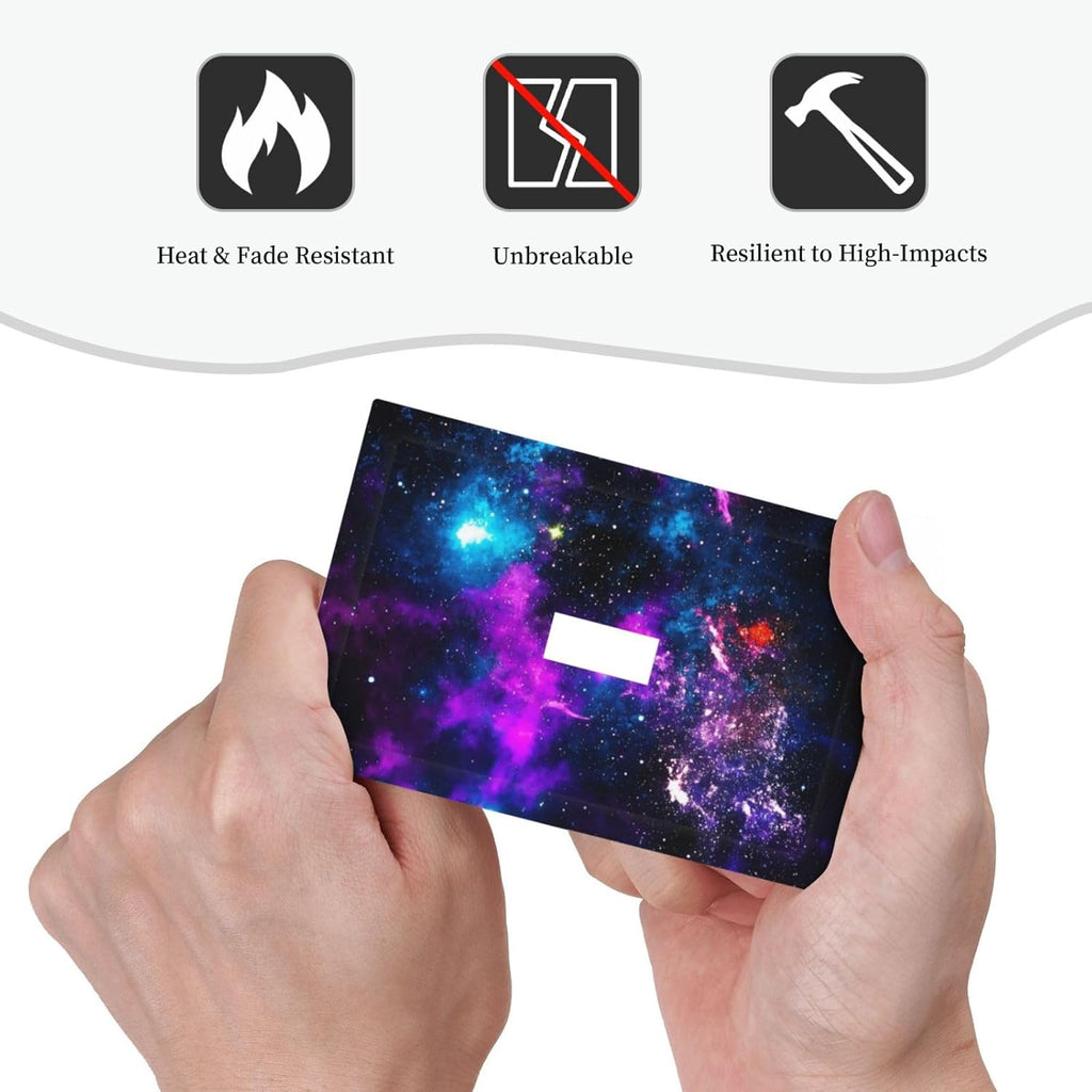 Outer Space Colorful Starry Sky Galaxy Planet Decorative Light Switch Cover 1 Gang Single Toggle Device Electrical Faceplate Switchplates Decorator Outlet Wall Plate for Bed Room Living Room Decor