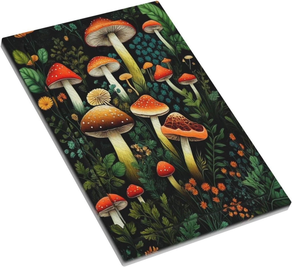 Decorative Light Switch Plate Covers Boho Red Mushroom Green Leaf Plants Floral 1 Gang No Device Switch Cover Plate Single Blank Wall Plate Switchplate Electrical Faceplate