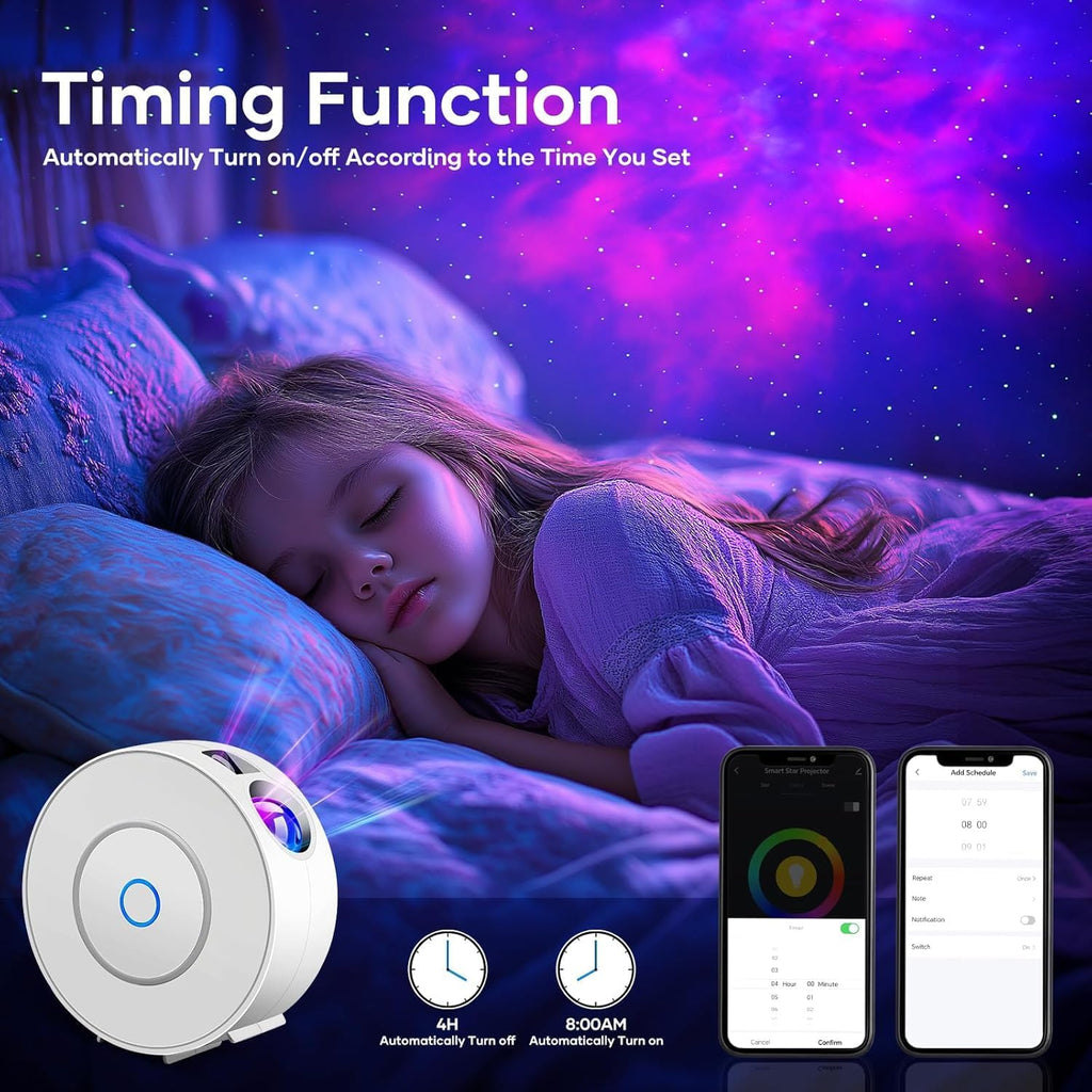 Galaxy Projector for Bedroom, Star Projector,Smart APP & Voice Control Galaxy lamp, Compatible with Alexa & Google Home, for Kids Adults Bedroom,Room Decor,Game Room,Party (Green Stars)