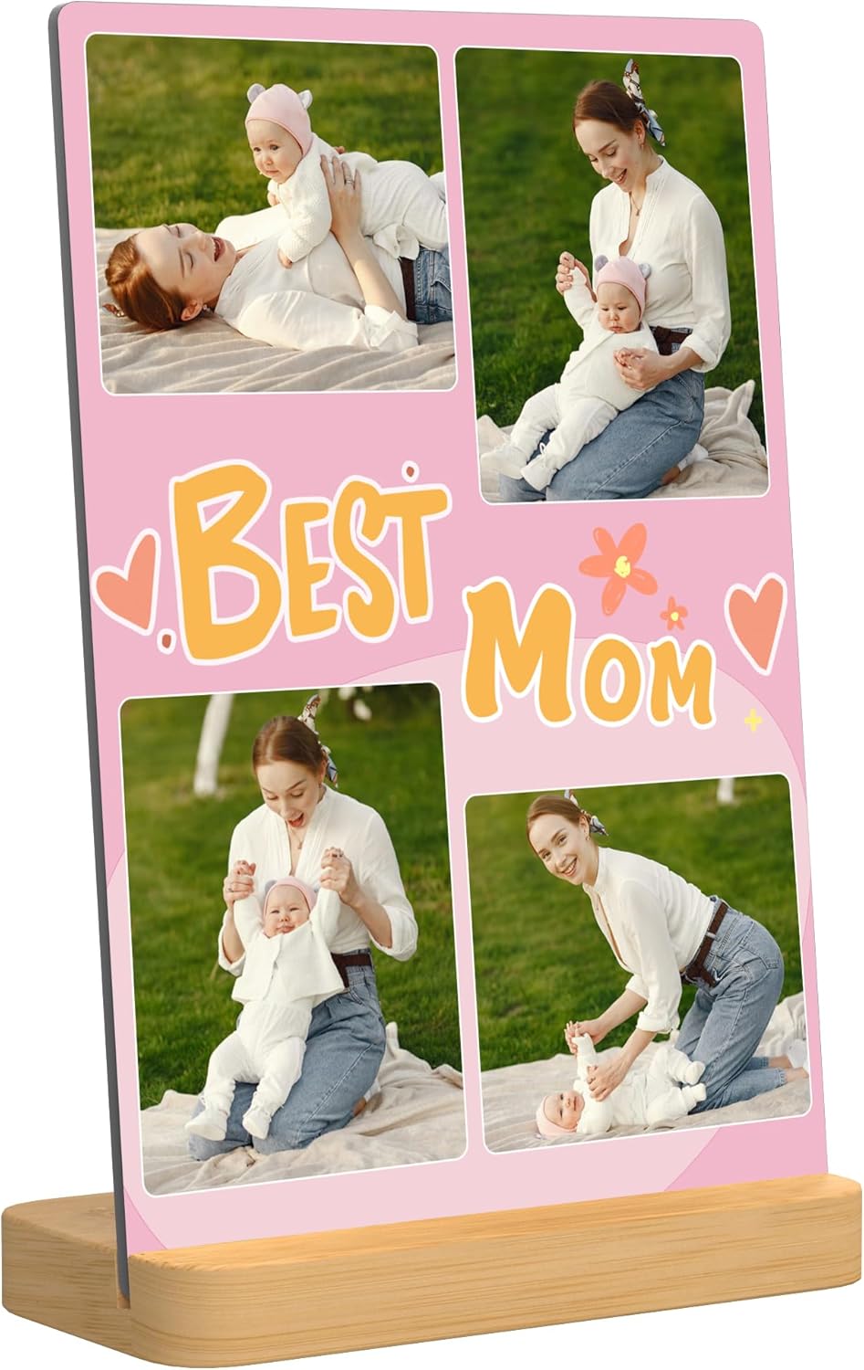 Personalized Metal Photo Print for Mom, Custom Framed Photo Gifts for Mother's Day Gifts from Daughter Son Kids- Gift Wrapping Available