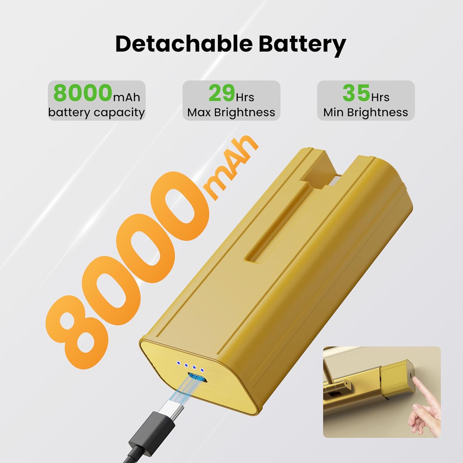 2 Pack 24" Brass Gallery Picture Lights - 8000mAh Rechargeable Battery Powered Wireless Lighting for Large Gallery, Museum & Living Room